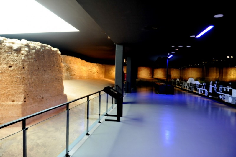 The MUDEM museum and the medieval wall of Molina de Segura