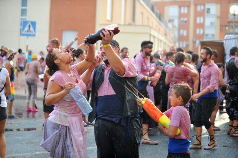 The streets of Jumilla flow red with wine as thousands are soaked in the annual Cabalgata