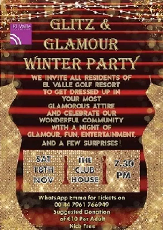 November 18 El Valle Golf Resort Glitz and Glamour Winter Party