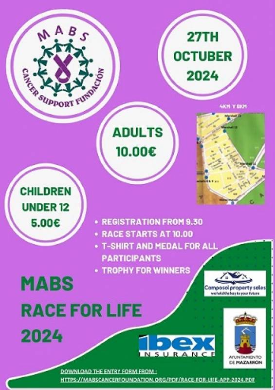 October 27 MABS nineteenth annual RACE FOR LIFE 2024 in Camposol