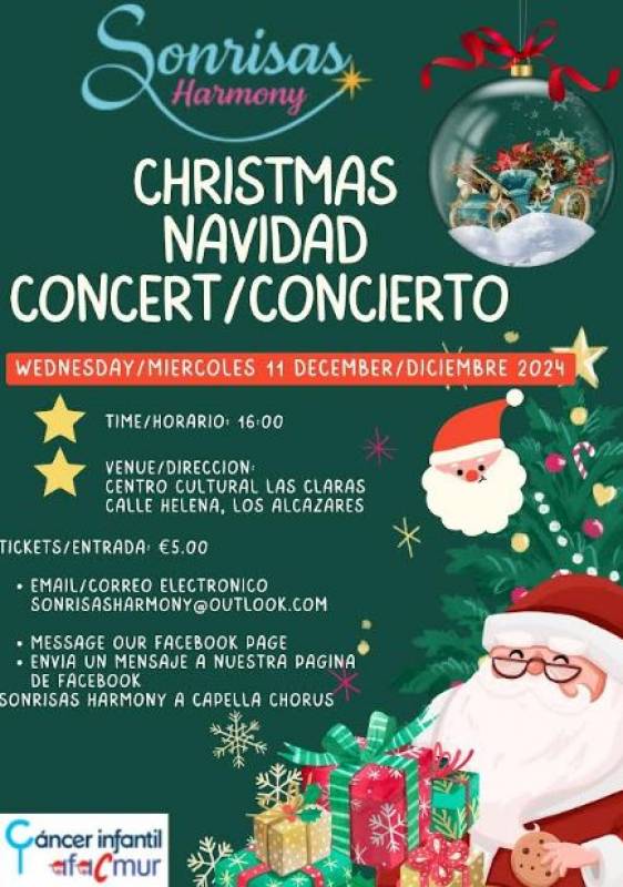 December 11 Sonrisas Harmony Christmas concert in Los Alcázares