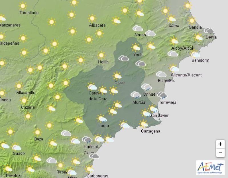 Wet and stormy New Year in Murcia: weather forecast December 30-January 2