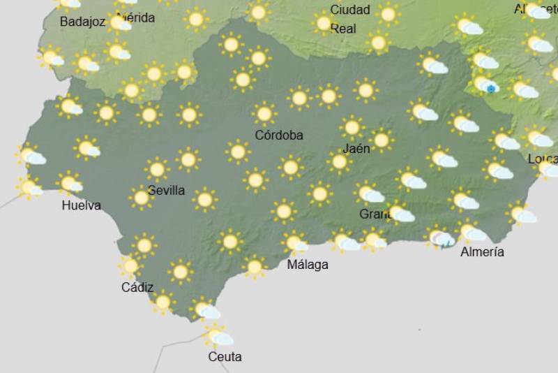 Andalusia weekly weather forecast January 27-February 2: Driving rain, storms and snow