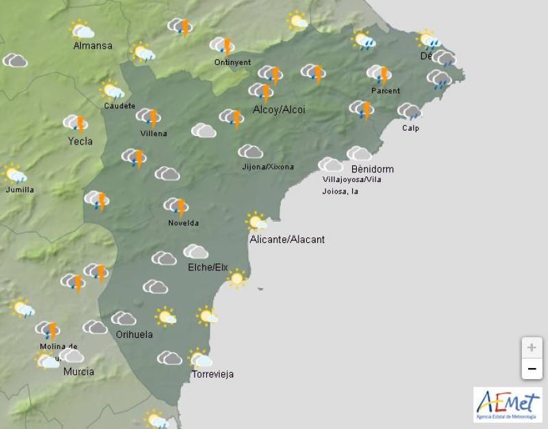 Wet start to Holy Week: Alicante Weather forecast April 14-17