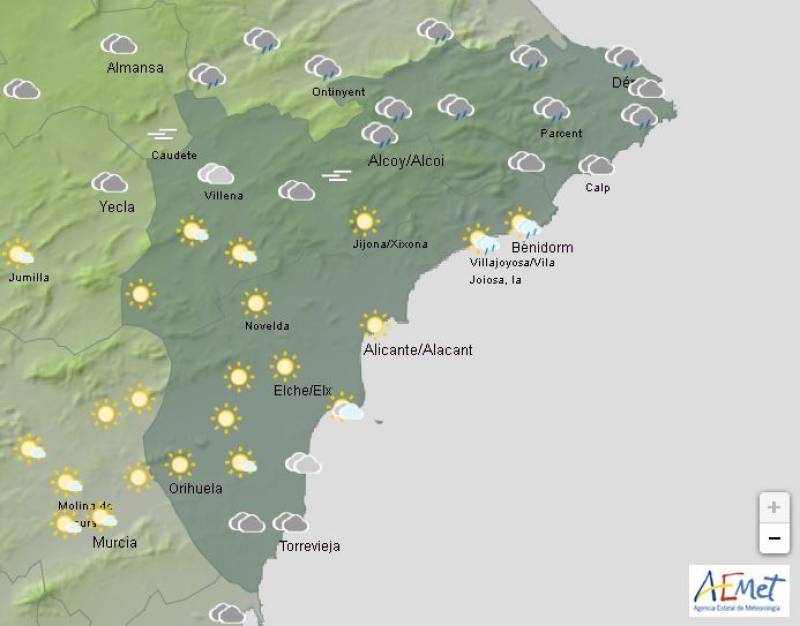 Showers and drizzle ahead of a new storm: Alicante weather forecast April 29-May 2