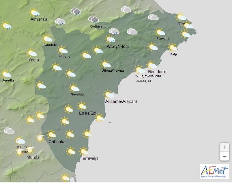 Showers and drizzle ahead of a new storm: Alicante weather forecast April 29-May 2