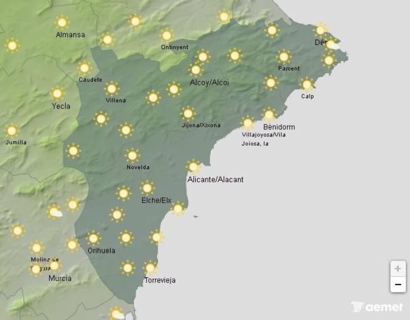 Sunny, warm and dry this weekend: Alicante weather forecast June 5-8
