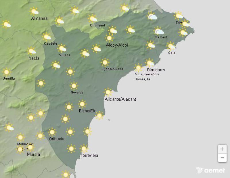 Sunny, warm and dry this weekend: Alicante weather forecast June 5-8