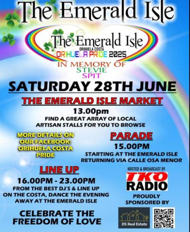 June 28 Orihuela Costa Pride at the Emerald Isle