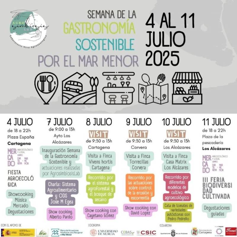 July 4-11 Sustainable Gastronomy Week for the Mar Menor in Los Alcázares, Cartagena and Corvera