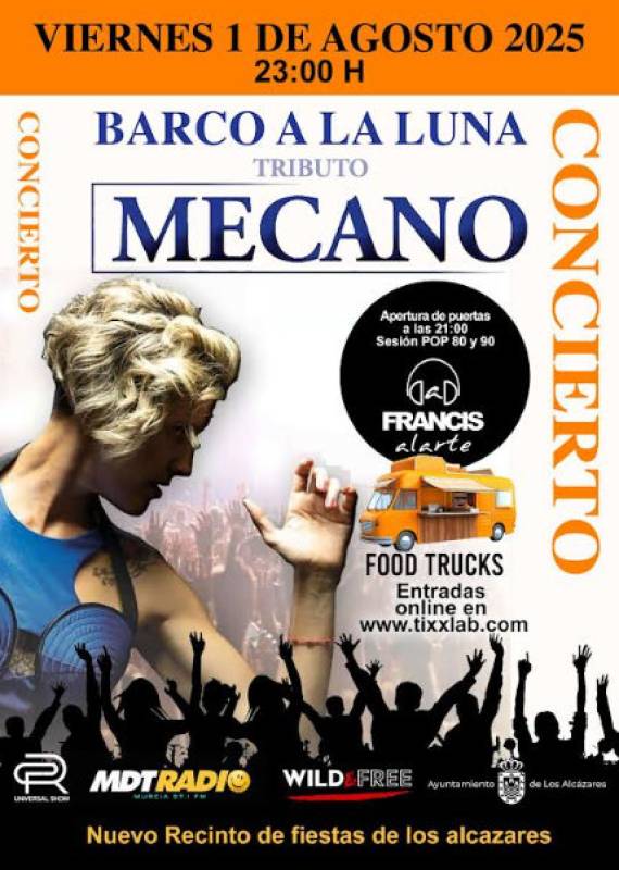 August 1 Barco a la Luna tribute to Spanish pop giants Mecano in Los Alcázares