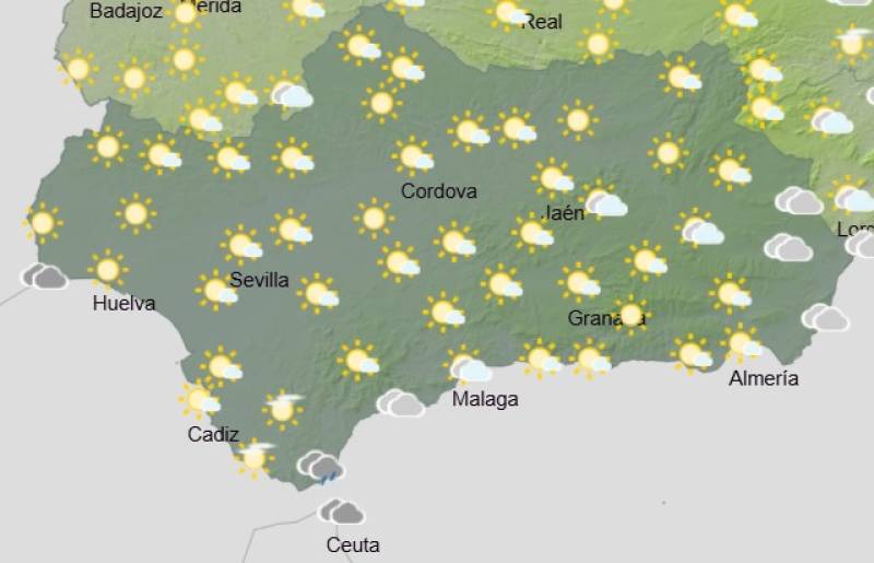 Andalucía weekly weather forecast November 3-6: Mild sunshine, patchy rain and breezes return