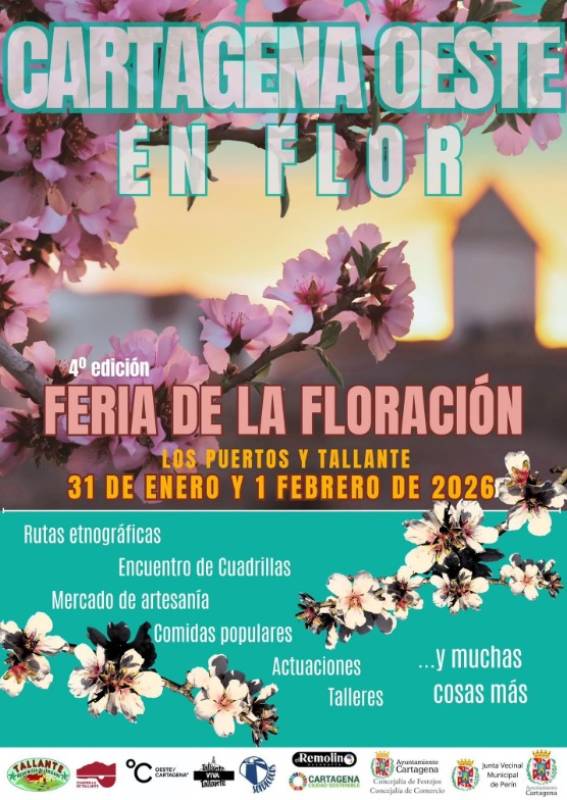 January 31 and February 1 Cartagena almond blossom celebration in Tallante and Los Puertos de Santa Bárbara