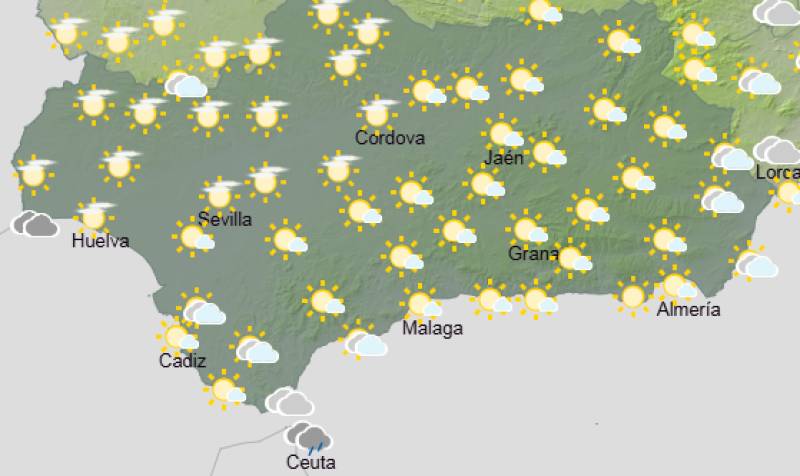 Andalucía weekly weather forecast March 16-19: Sunshine, strong easterly winds and a touch of warmth