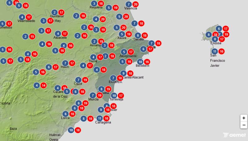 Cloudy, calima-filled skies and a chance of muddy rain this weekend: Alicante weather forecast March 19-22