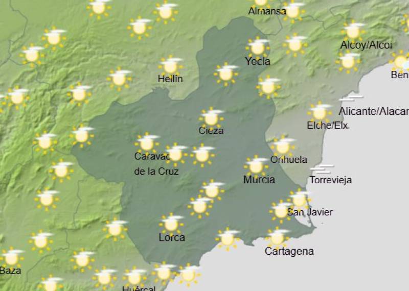 Murcia weekend weather forecast April 16-19: The summer starts here!