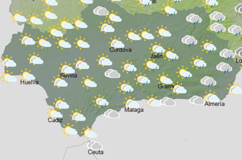 Andalucía weekend weather forecast April 30-May 3: Showers, storms and a cooler feel