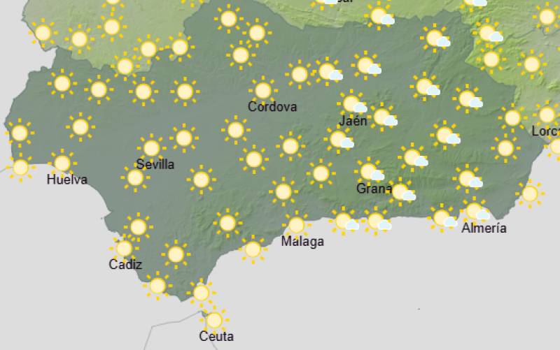Andalucía weekend weather forecast May 21-24: Sunshine, easterlies and a very hot inland spell