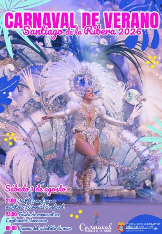 August 1 Summer Carnival parade in Santiago de la Ribera